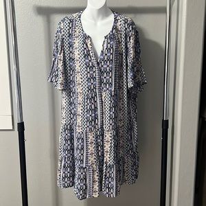 LOFT Tired Short Sleeve Dress Size XL Petites